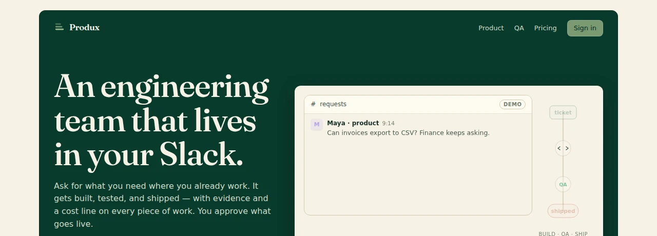 Screenshot evidence from a real QA check run against this site